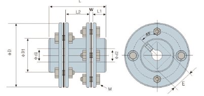 LK 11 Series Keilnut-Typ (doppelter Federteller)