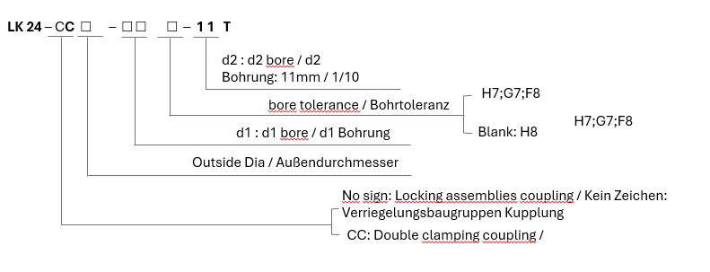 LK 24 Series Einzelne Kegelkupplung (einzelner Federteller)