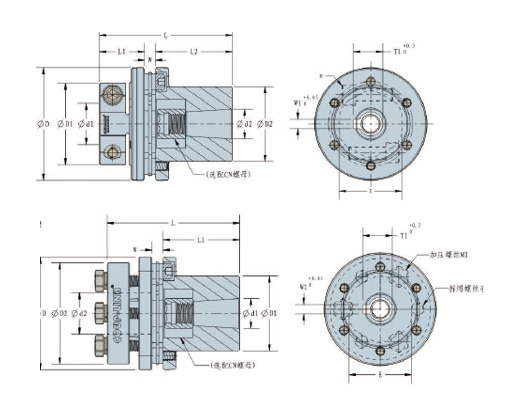 LK 24 Series Einzelne Kegelkupplung (einzelner Federteller)